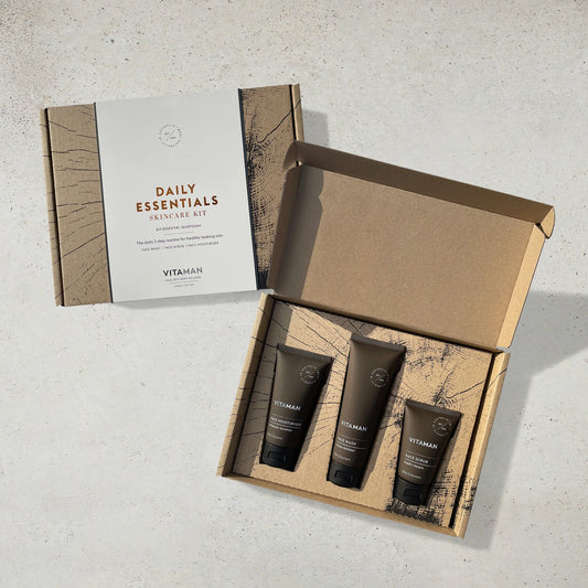 Vitaman Daily essentials kit in box with three tubes