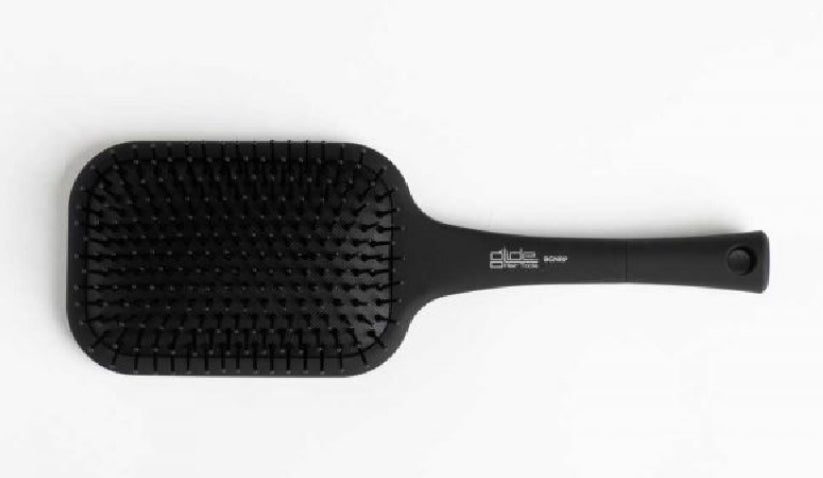 GLIDE Black Rubberized Paddle Brush